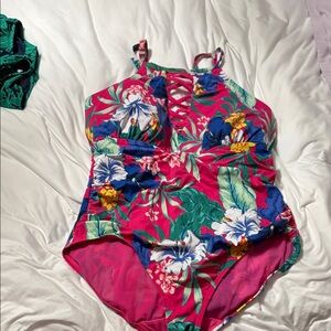 Tropical Floral Women Swim One Piece